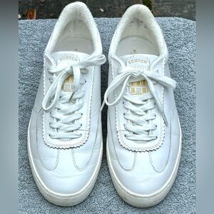 Scotch & Soda Plakka Men's White Leather Lace Up Sneakers Size 9 EU42 w Box